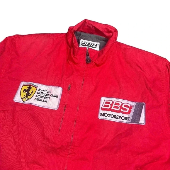 Vintage 90s Scuderia Ferrari BBS Motorsports Windbreaker Jacket Mens One  Size - Picture 2 of 13